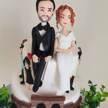 N 004 Gelin Damat Figürlü Söz Nişan Pastası